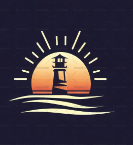 Leuchtturm bei Sonnenuntergang